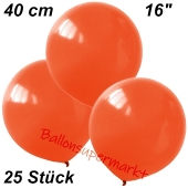 Luftballons 40 cm, Orange, 25 Stück