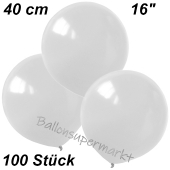 Luftballons 40 cm, Weiß, 100 Stück