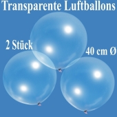 Luftballons, transparent, 40 cm, 2 Stück