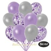luftballons-50er-pack-15-flieder-konfetti-und-18-metallic-lila-17-metallic-silber