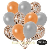 luftballons-50er-pack-15-orange-konfetti-und-18-metallic-silber-17-metallic-orange