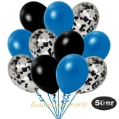 luftballons-50er-pack-15-schwarz-konfetti-und-18-metallic-blau-17-metallic-schwarz