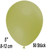 Luftballons 12 cm, Olivgrün, 50 Stück