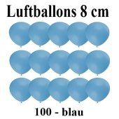 Luftballons, 8 cm, 3", Wasserbomben, 100 Stück, Blau