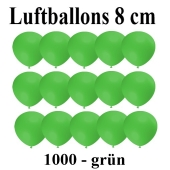 Luftballons, 8 cm, 3", Wasserbomben, 1000 Stück, Grün