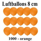 Luftballons, 8 cm, 3", Wasserbomben, 1000 Stück, Orange