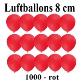Luftballons, 8 cm, 3", Wasserbomben, 1000 Stück, Rot