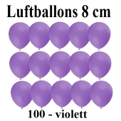 Luftballons, 8 cm, 3", Wasserbomben, 100 Stück, Violett