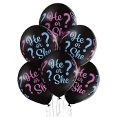 6 Stück Luftballons He or She, Belbal