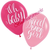 6 Stück Luftballons Floral Baby Girl