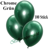 Luftballons in Chrome Grün, 28-30 cm, 100 Stück