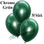 Luftballons in Chrome Grün, 28-30 cm, 50 Stück