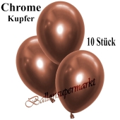 Luftballons in Chrome Kupfer, 28-30 cm, 10 Stück