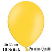 Premium Luftballons aus Latex, 30 cm - 33 cm, gelb, 10 Stück