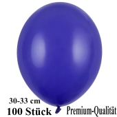 Premium Luftballons aus Latex, 30 cm - 33 cm, royalblau, 100 Stück