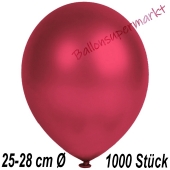 Metallic Luftballons in Burgund, 25-28 cm, 1000 Stück