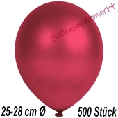Metallic Luftballons in Burgund, 25-28 cm, 500 Stück