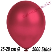 Metallic Luftballons in Burgund, 25-28 cm, 5000 Stück