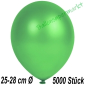 Metallic Luftballons in Grün, 25-28 cm, 5000 Stück