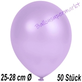 Metallic Luftballons in Lila, 25-28 cm, 50 Stück