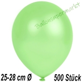 Metallic Luftballons in Mintgrün, 25-28 cm, 500 Stück