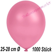 Metallic Luftballons in Rosa, 25-28 cm, 1000 Stück