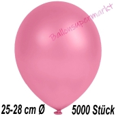 Metallic Luftballons in Rosa, 25-28 cm, 5000 Stück