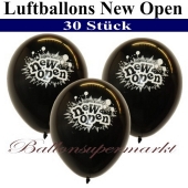 Luftballons zur Neueröffnung, New Open, Schwarz