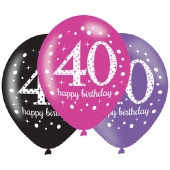 Pink Celebration 40, Luftballons zum 40. Geburtstag