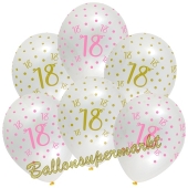 Pink Chic 18, Luftballons zum 18. Geburtstag