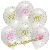 Pink Chick 80, Luftballons zum 80. Geburtstag