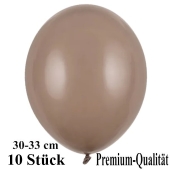 Premium Luftballons aus Latex, 30 cm - 33 cm, capuccino, 10 Stück
