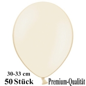 Premium Luftballons aus Latex, 30 cm - 33 cm, elfenbein, 50 Stück