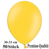 Premium Luftballons aus Latex, 30 cm - 33 cm, gelb, 50 Stück