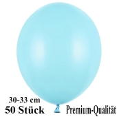 Premium Luftballons aus Latex, 30 cm - 33 cm, hellblau 50 Stück