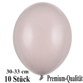 Premium Luftballons aus Latex, 30 cm - 33 cm, hellgrau, 10 Stück