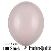 Premium Luftballons aus Latex, 30 cm - 33 cm, hellgrau, 100 Stück