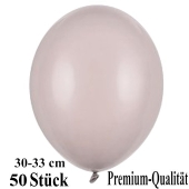 Premium Luftballons aus Latex, 30 cm - 33 cm, hellgrau, 50 Stück
