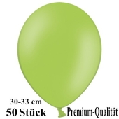 Premium Luftballons aus Latex, 30 cm - 33 cm, Hellgrün, 50 Stück