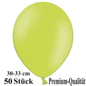 Premium Luftballons aus Latex, 30 cm - 33 cm, Limonengrün, 50 Stück