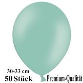 Premium Luftballons aus Latex, 30 cm - 33 cm, mintgrün, 50 Stück