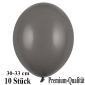 Premium Luftballons aus Latex, 30 cm - 33 cm, Pastellgrau, 10 Stück
