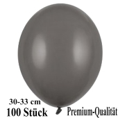 Premium Luftballons aus Latex, 30 cm - 33 cm, pastellgrau, 100 Stück