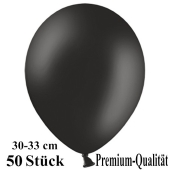 Premium Luftballons aus Latex, 30 cm - 33 cm, schwarz 50 Stück