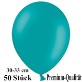Premium Luftballons aus Latex, 30 cm - 33 cm, türkis 50 Stück