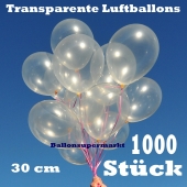 Luftballons Transparent, 30 cm, 1000 Stück