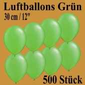 Luftballons zu Karneval und Fasching, 30 cm, Grün, 500 Stück