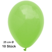 Luftballons Apfelgrün, 25 cm, 10 Stück, preiswert und günstig