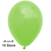 Luftballons Apfelgrün, 28-30 cm, 10 Stück, preiswert und günstig