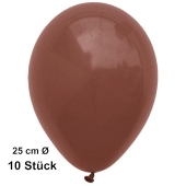 Luftballons Braun, 25 cm, 10 Stück, preiswert und günstig